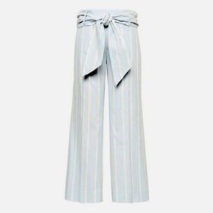 Banana Republic crop blue white pants linen blend Sz 4 NEW